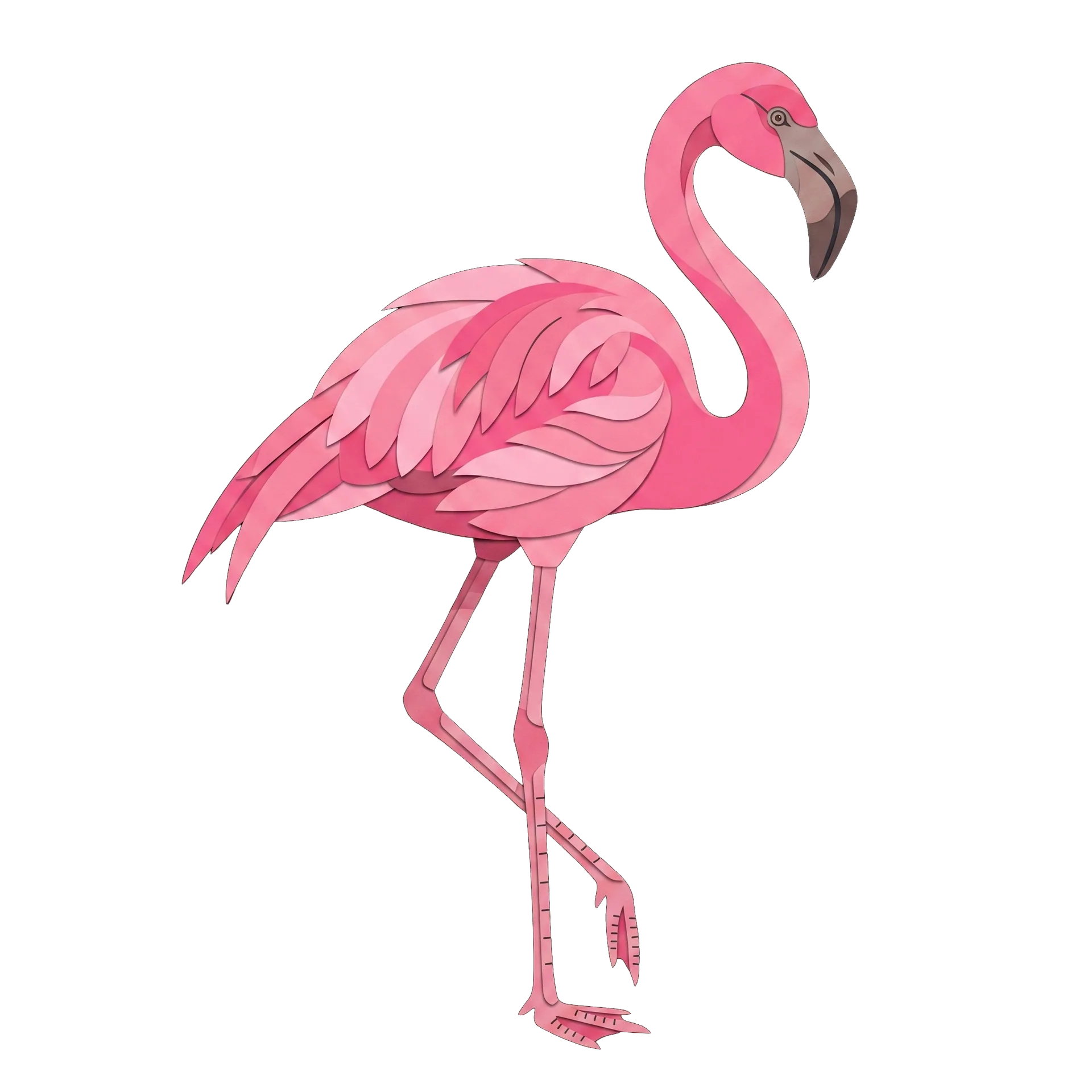 Illustration of a American Flamingo