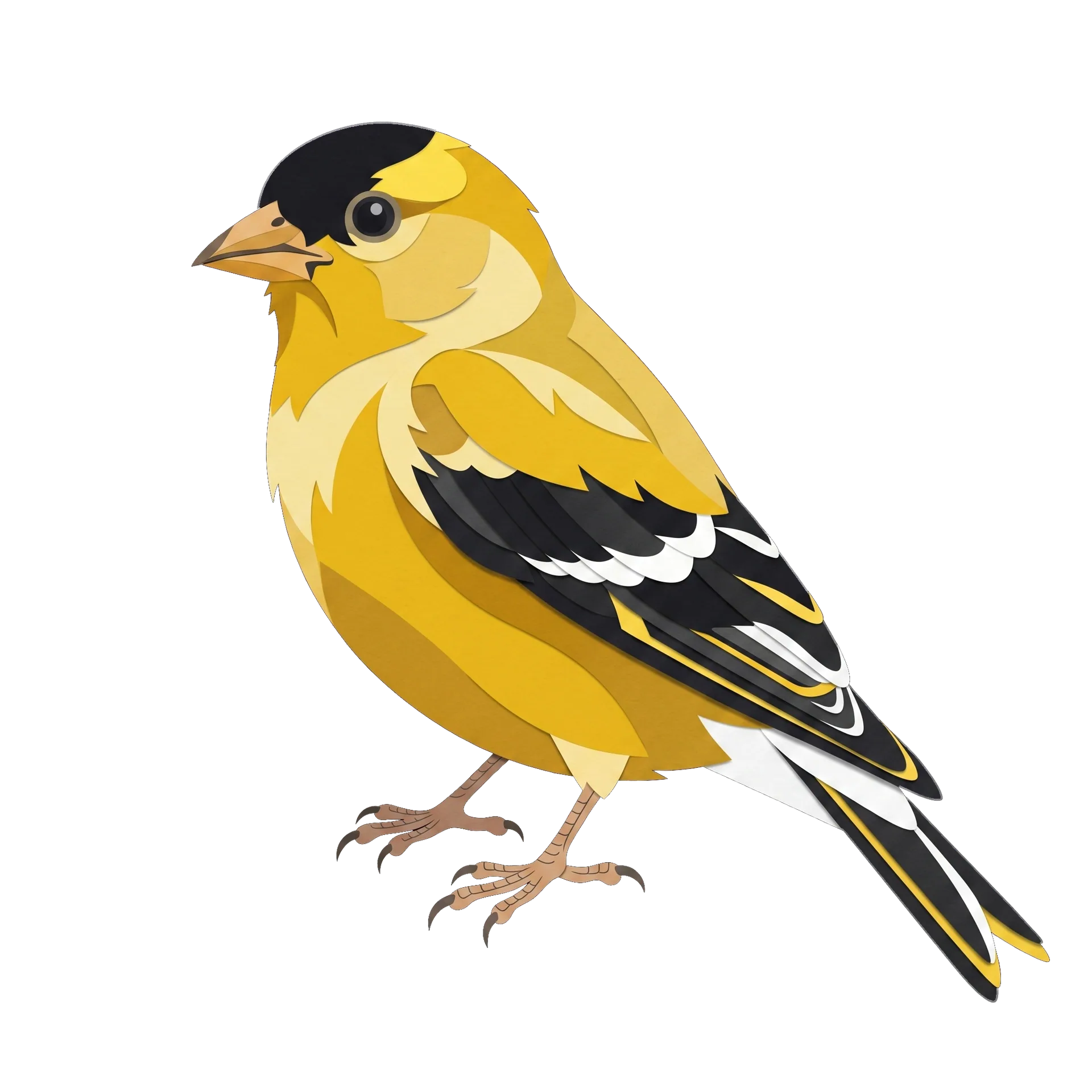 Stylized illustration of the American Goldfinch