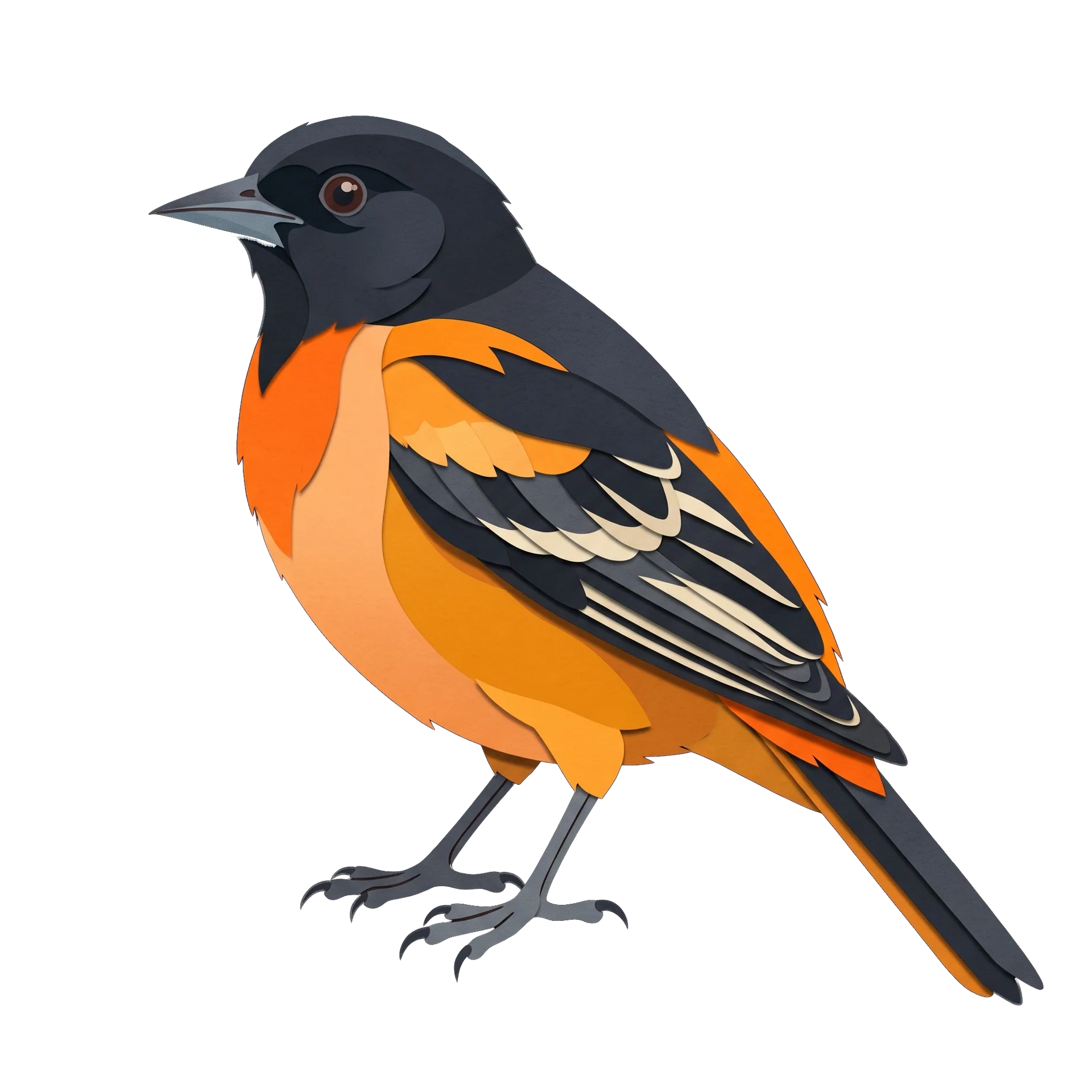 Illustration of a Baltimore Oriole