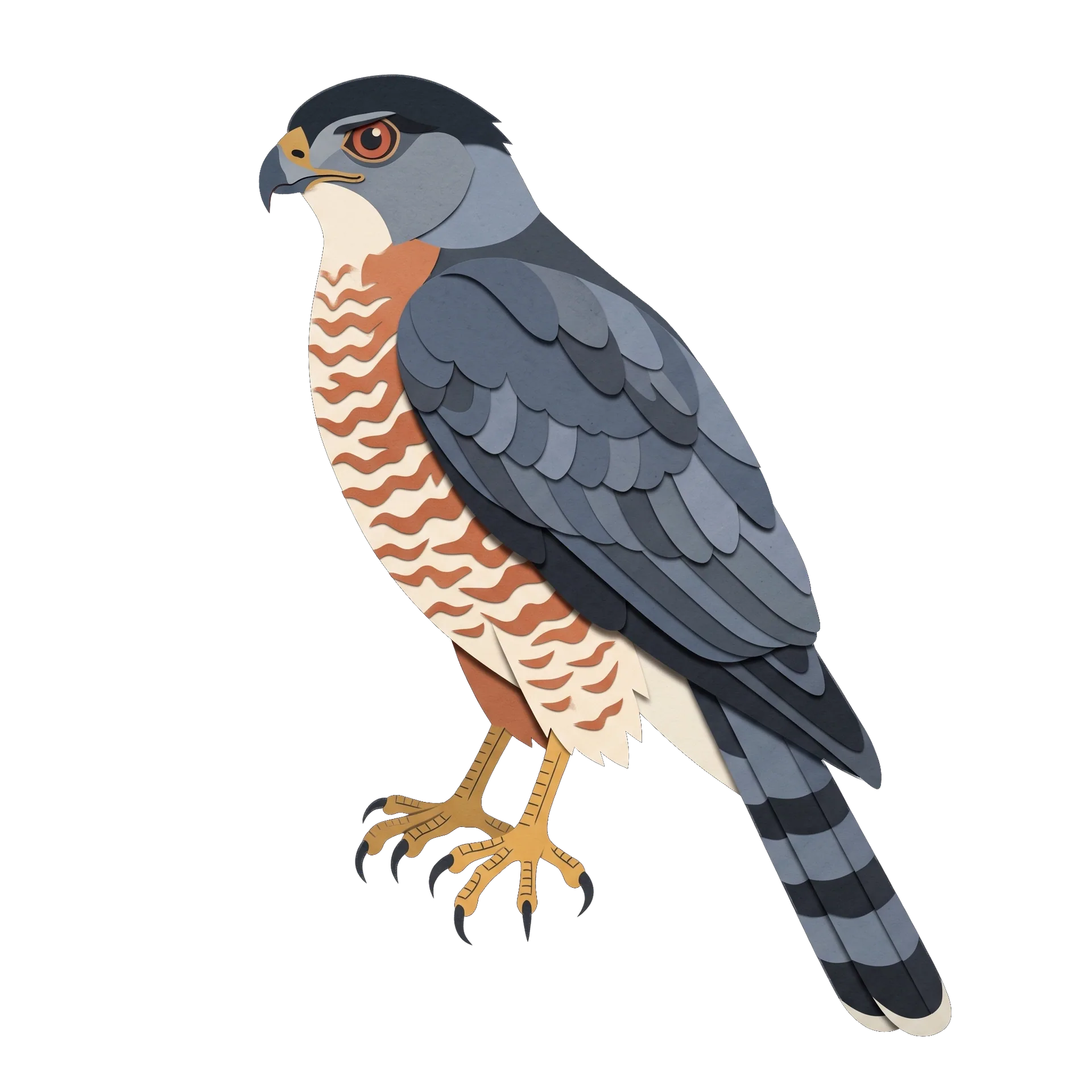 Illustration of a Cooper's Hawk