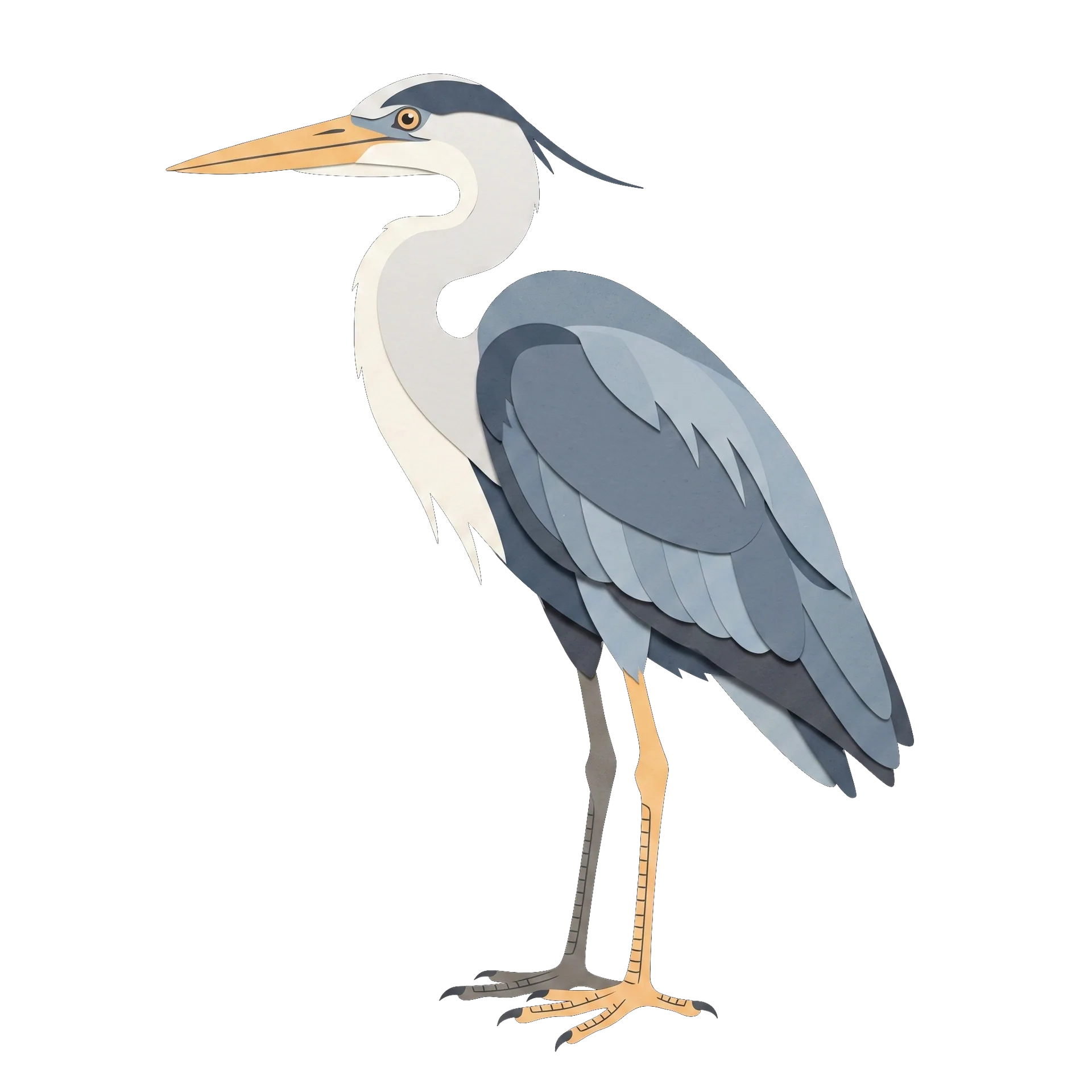 Illustration of a Great Blue Heron