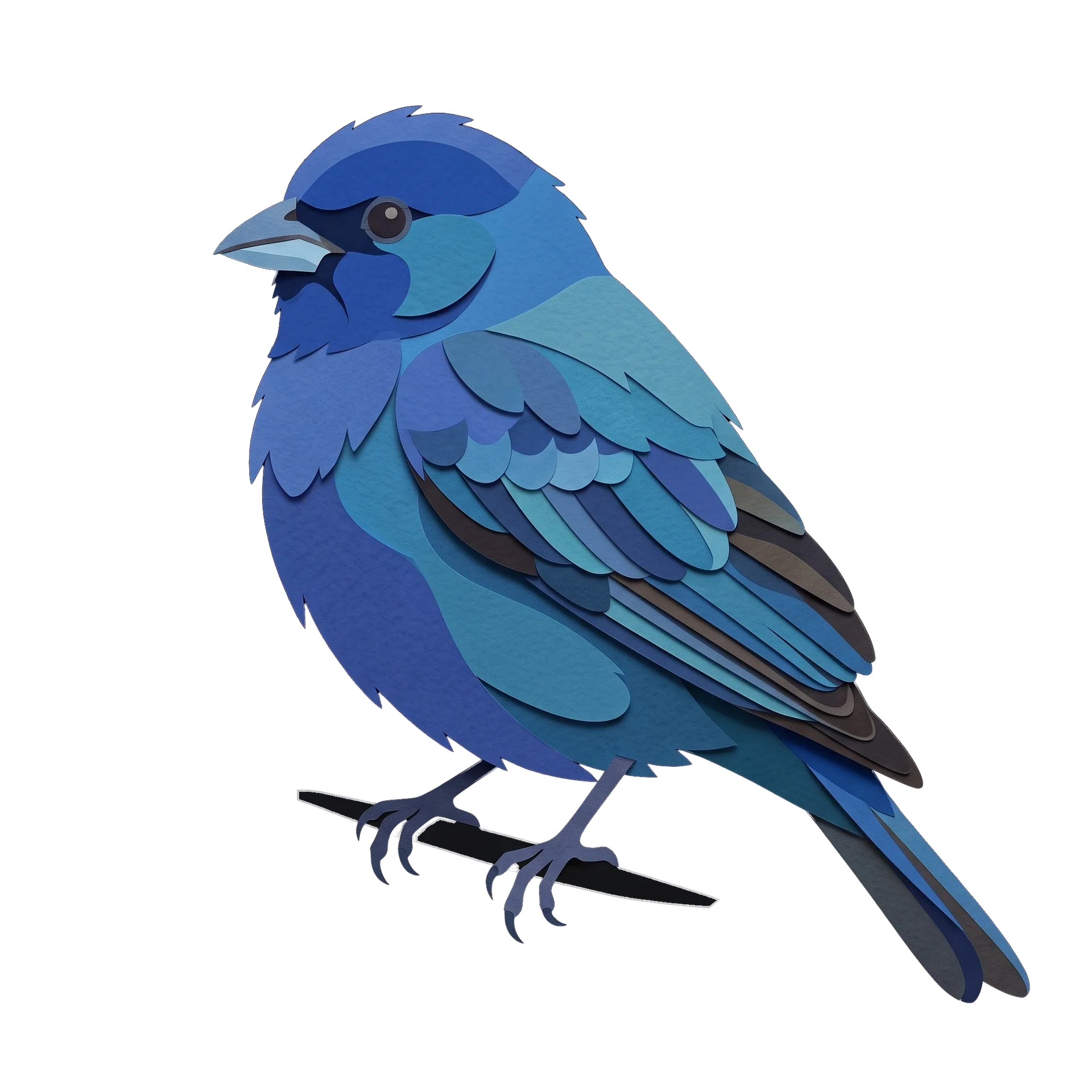 Stylized illustration of the Indigo Bunting