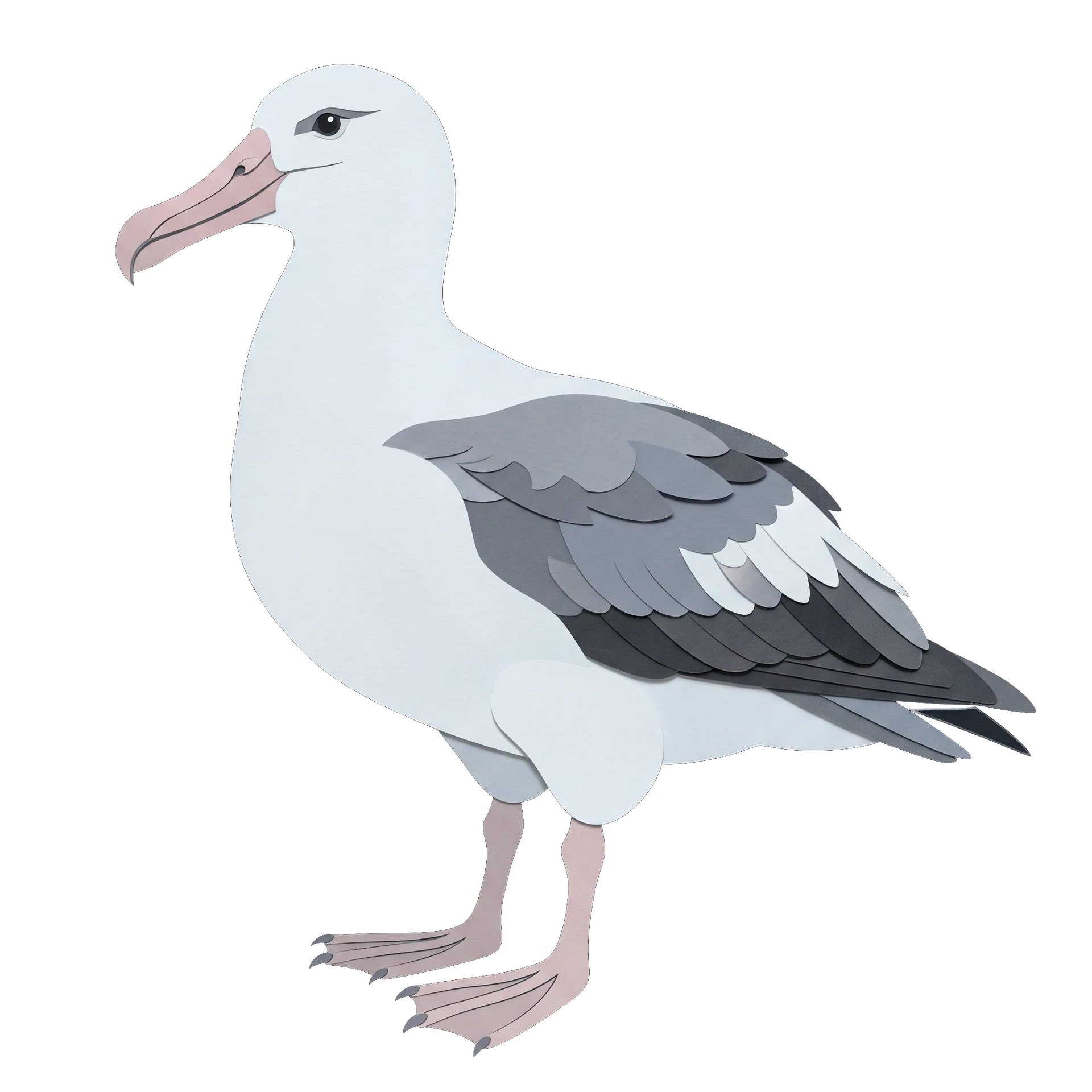 Stylized illustration of the Wandering Albatross