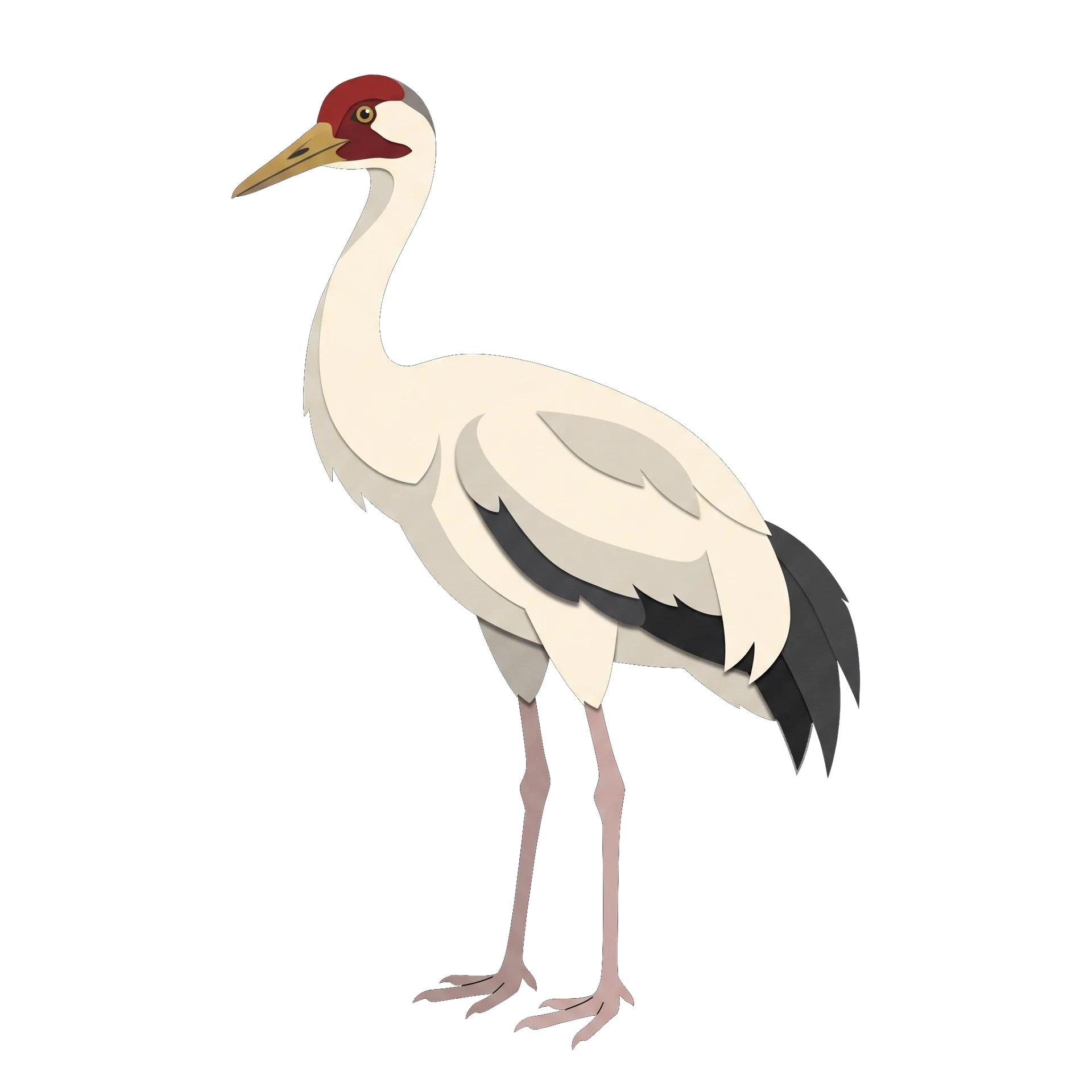 Stylized illustration of the Whooping Crane